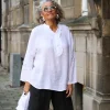 Smock Attitude Linen Blouse, White