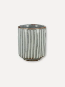 Stripe Latte Mug, Grey