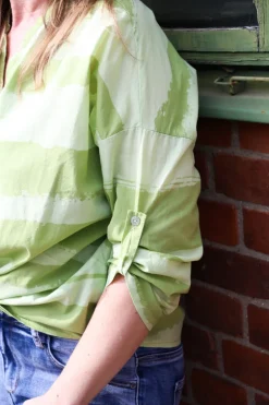 Striped Sunshine Shirt, Green/Olive