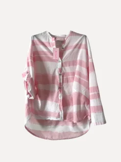 Striped Sunshine Shirt, White/Pink