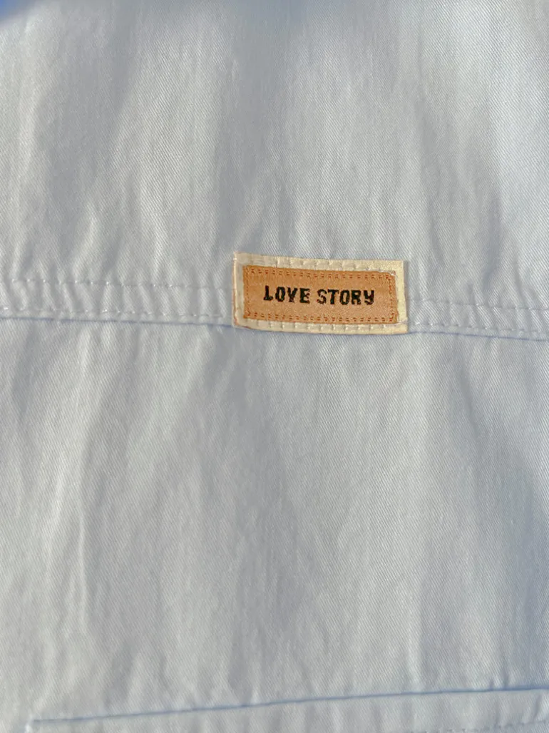 The Basic Cotton Shirt, Sky Blue