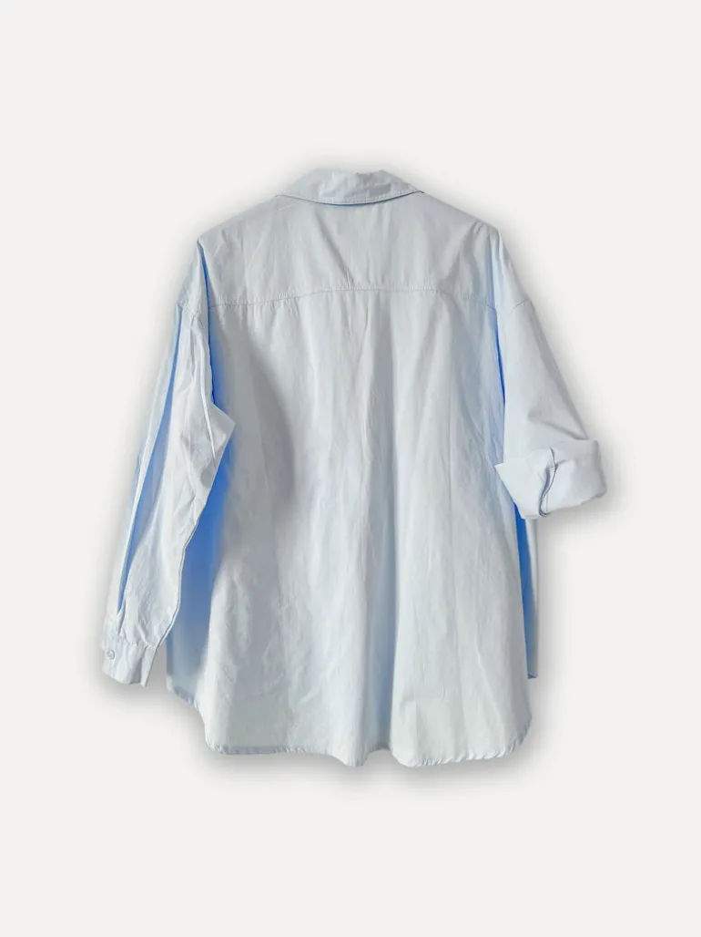 The Basic Cotton Shirt, Sky Blue