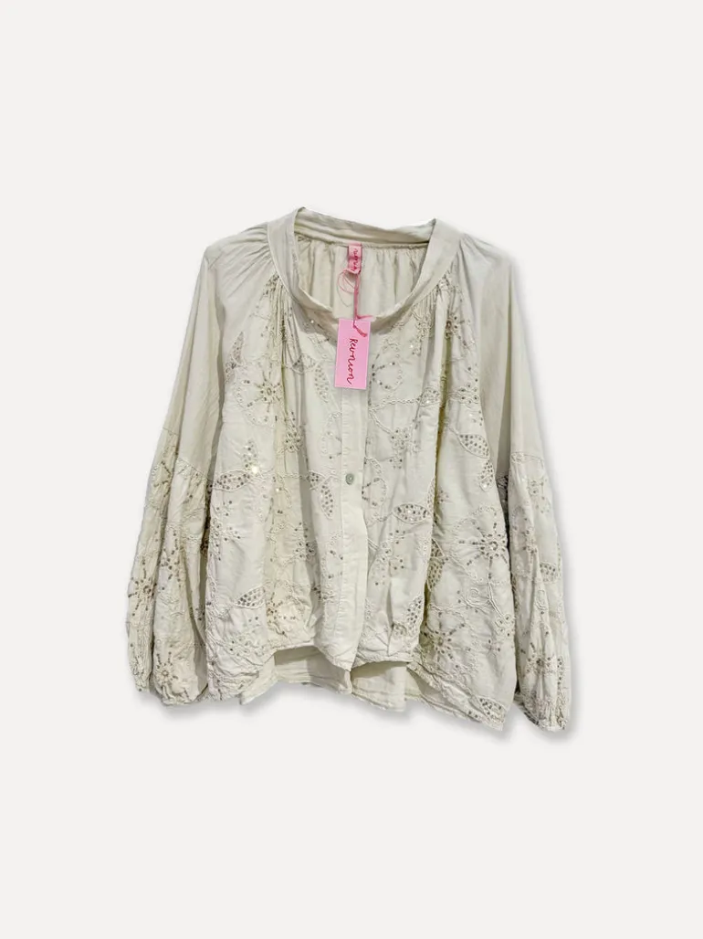 Wow Blouse, Beige