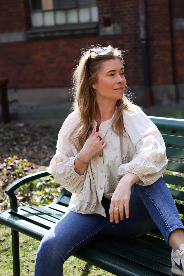 Wow Blouse, Beige