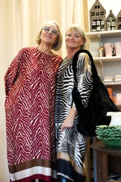 Zebra Stripe Dress, Fuchsia